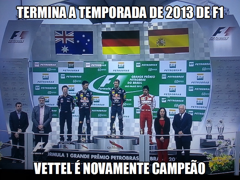 Pódio Temporada 2013 De F1